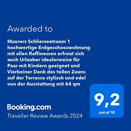 Apartment Maurers Schlierseetraum: Stylish Ground Floor With Enclosed Terrace *